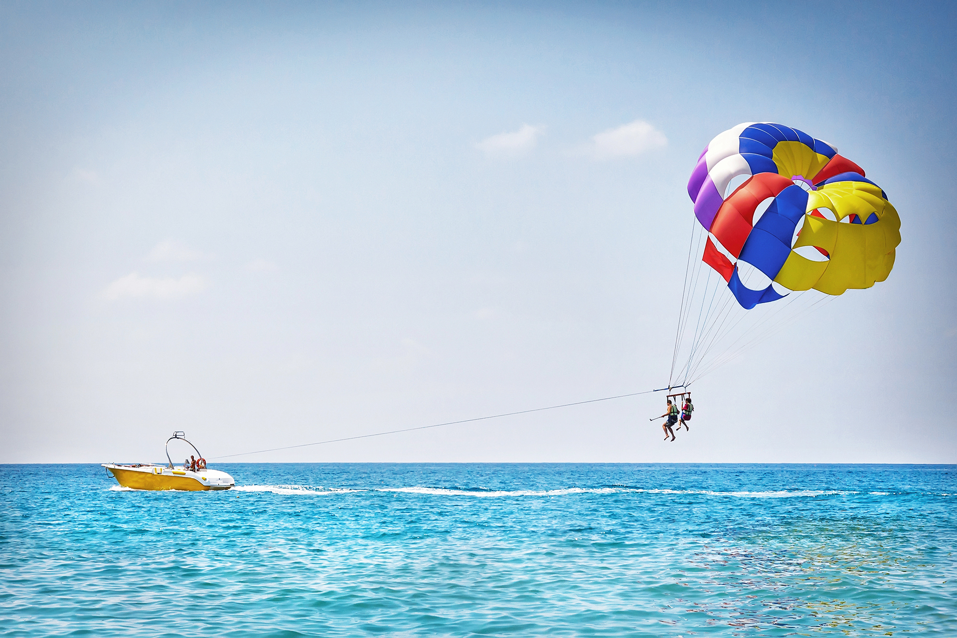 Parasailing boat water experience